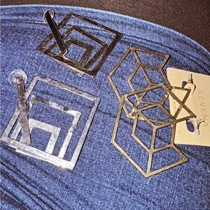 Gold hoops and Silver